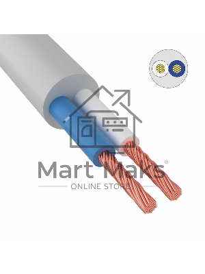 Провод соединительный ПВС 2x2,5 мм² 100 м белый ГОСТ 7399-97