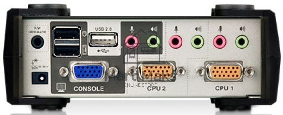Переключатель консоли электронный, 2 порта PS/1 2 Port USB2.0 KVMP Switch with OSD