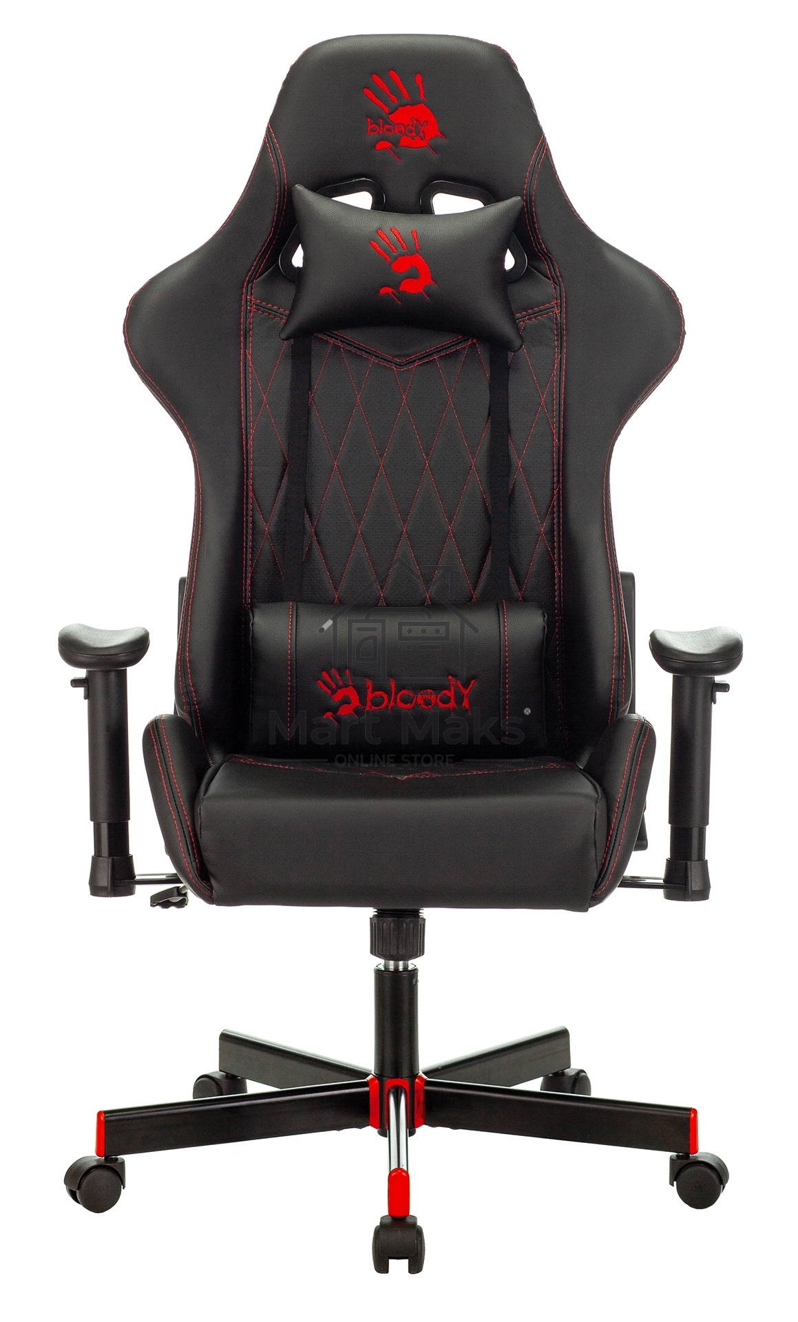 Кресло игровое A4Tech Bloody GC-800 черный ромбик, эко.кожа