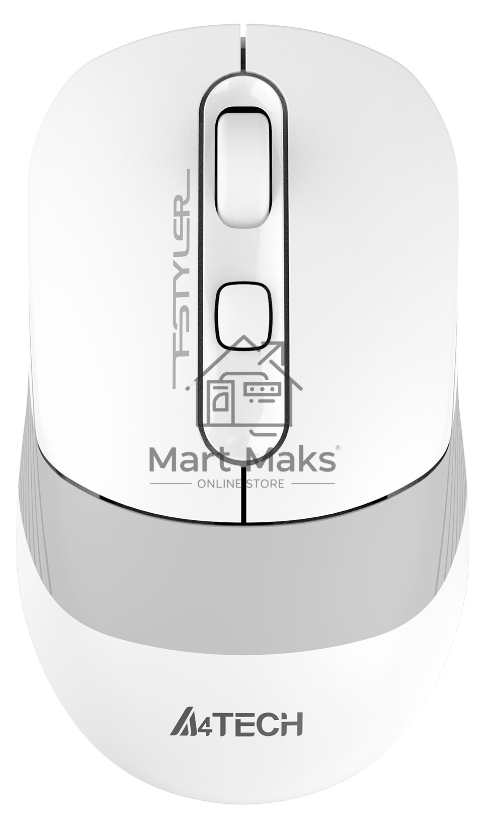 Мышь беспроводная A4Tech Fstyler FB10C белый/серый, 2000 dpi, радиоканал, Bluetooth, USB, кнопки - 4