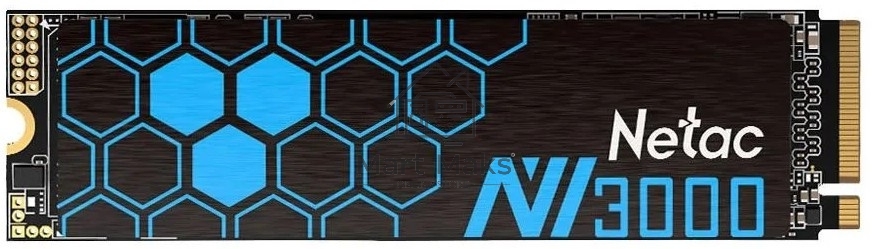 Накопитель SSD Netac NV3000, 500GB, PCIe 3.0 x4, M.2 2280, NVMe, R/W 3000/2100, с радиатором