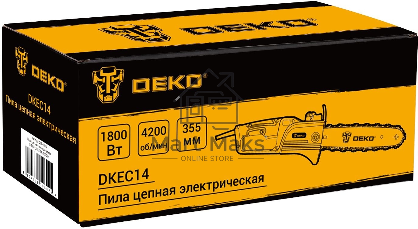 Пила цепная электрическая DEKO DKEC14, 1800Вт [065-1214] 