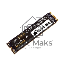 Накопитель SSD Silicon Power US75 SP02KGBP44US7505, 2Tb, PCIe 4.0 x4, M.2 2280, NVMe, R/W 7000/6500