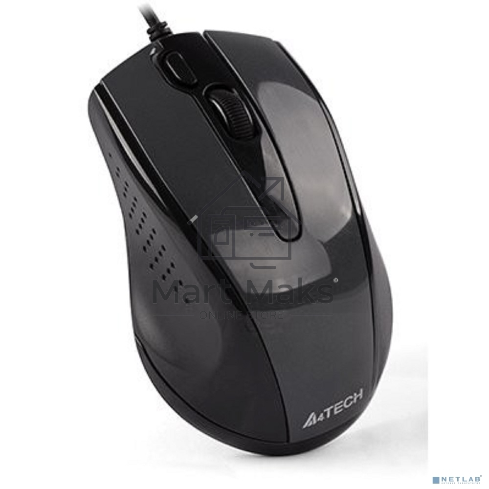 Мышь проводная A4Tech N-500FS черный, 1200 dpi, USB, кнопки - 4