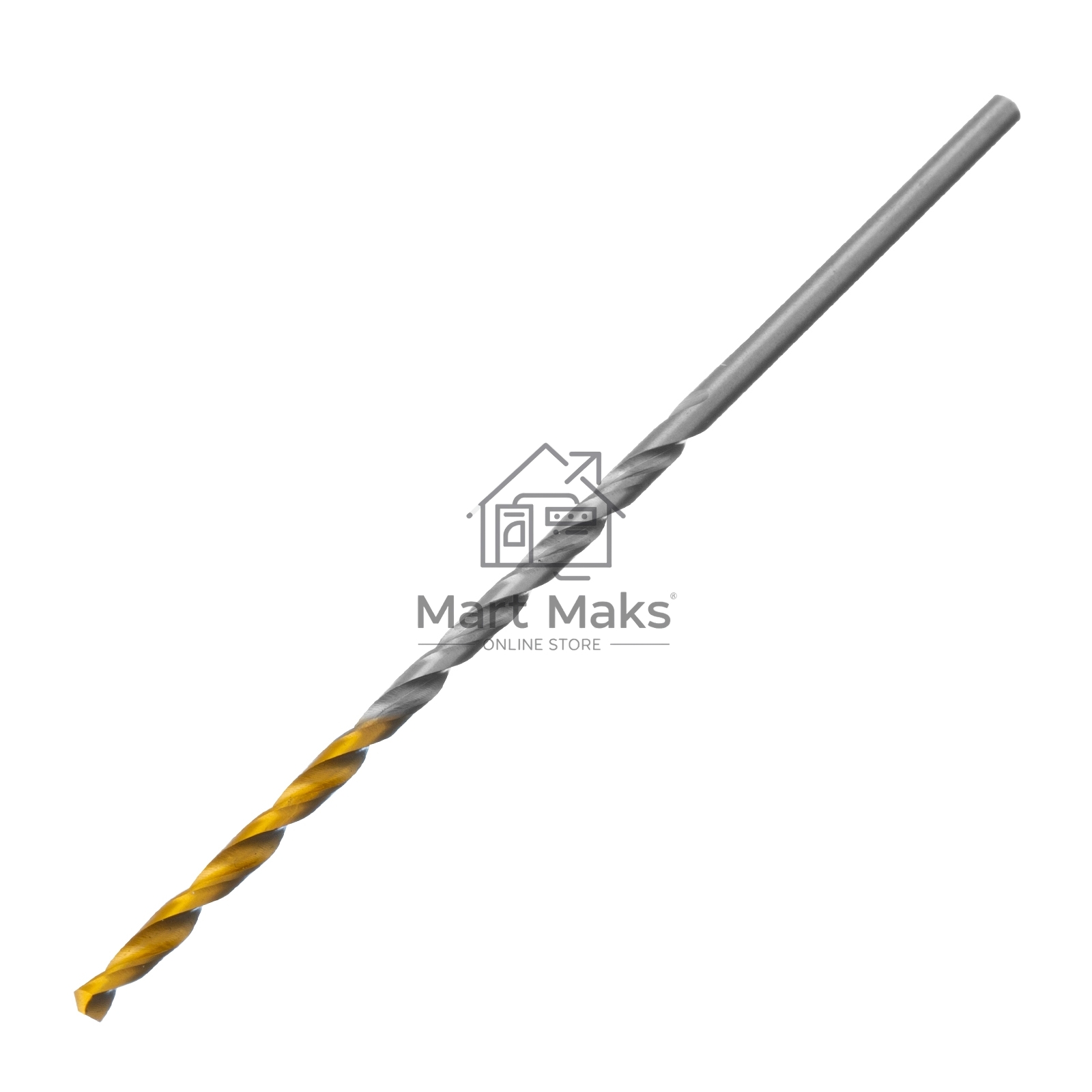 Сверло спиральное по металлу 2,5 х 95 мм Р6М5, Golden Tip, удлиненное, 2шт. Denzel