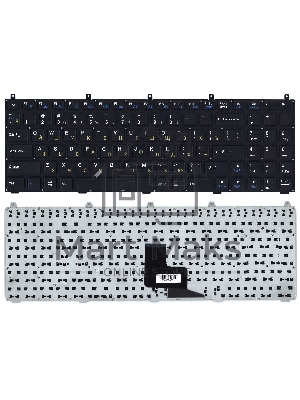 Клавиатура для ноутбука DNS W765S черная без рамки плоский Enter
