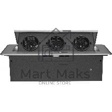 Розетка Cactus CS-SOCKET-EU3-GYBK для столешницы серый (уп.:1шт)