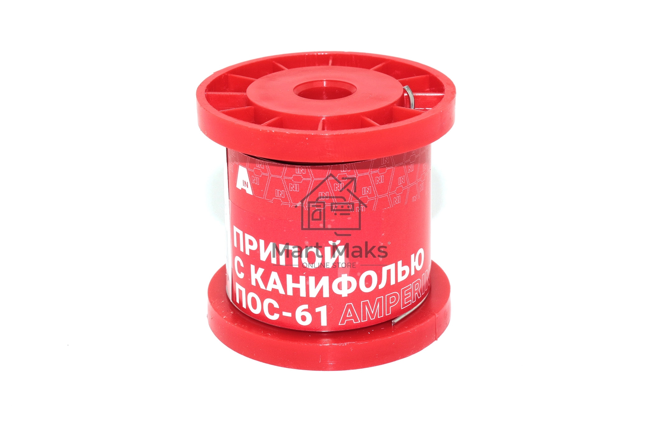 Припой с канифолью ПОС-61 Amperin S61-110R диаметр 1 мм 100 г.