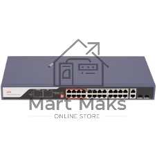 Коммутатор Hikvision DS-3E0326P-E(C), 24×1 Гбит/с PoE + 2×1 Гбит/с Combo (RJ45/SFP) + 2×1 Гбит/с SFP, неуправляемый