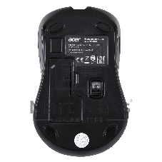 Мышь беспроводная Acer OMR010 черный, 1200 dpi, радиоканал, USB, кнопки - 3
