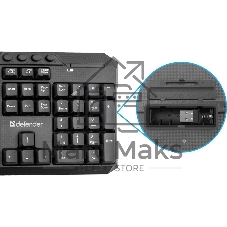 Комплект клавиатура+мышь Defender Jakarta C-805 беспроводной, USB, 1600 DPI, чёрный