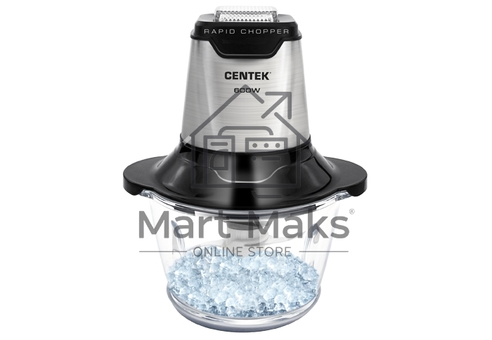Чоппер Centek CT-1392 Сталь <600Вт> 6 лезвий, стеклянная чаша 1,2л, разборные ножи