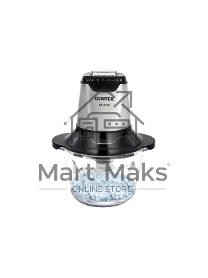 Чоппер Centek CT-1392 Сталь 600Вт 6 лезвий, стеклянная чаша 1,2л, разборные ножи