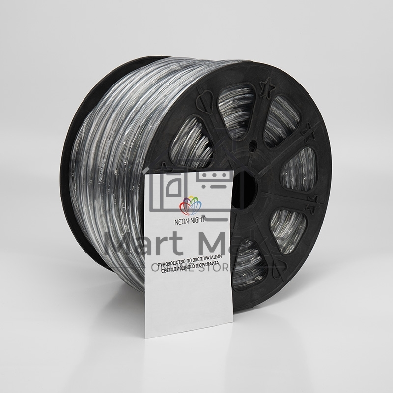 Дюралайт LED, свечение с динамикой (3W) - мульти (RYGB), 24 LED/м, бухта 100м