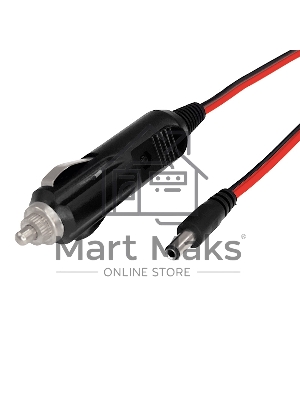 Автозарядка с индикатором Rexant (разъем 2.1х5.5) (АЗУ) шнур прямой 1.5 м