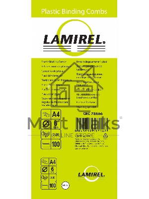 Пружины для переплета пластиковые Lamirel LA-7866602 6мм белый 100 шт