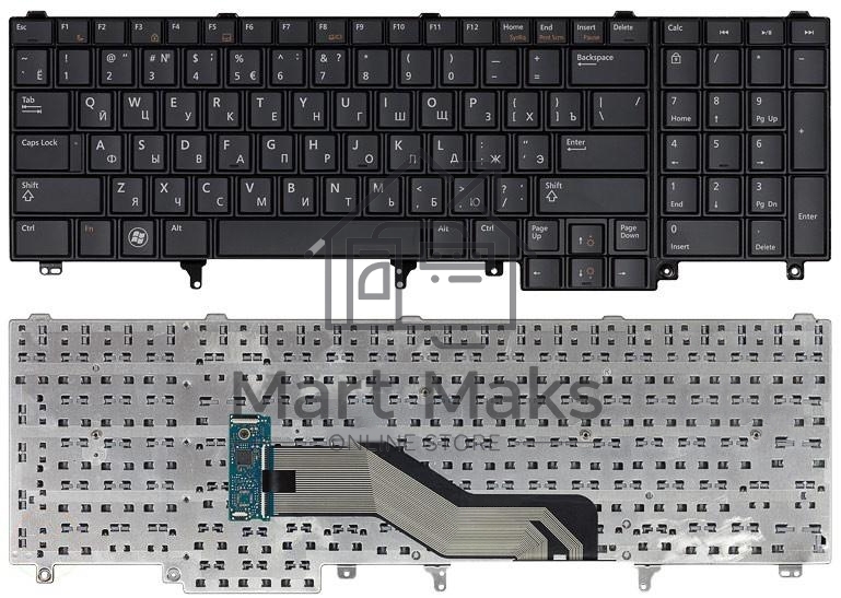 Клавиатура для ноутбука Dell Latitude E6520 E6530 E6540 черная