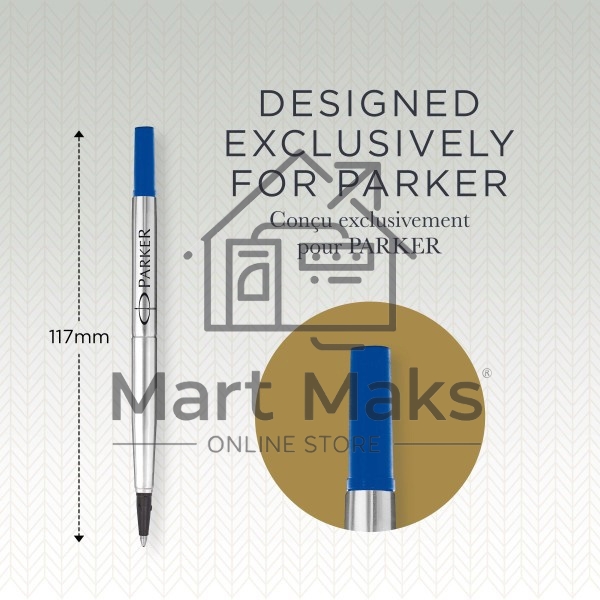 Стержень роллер Parker Quink Z01 (CW1950311) M 0.7мм, синие чернила, без упаковки