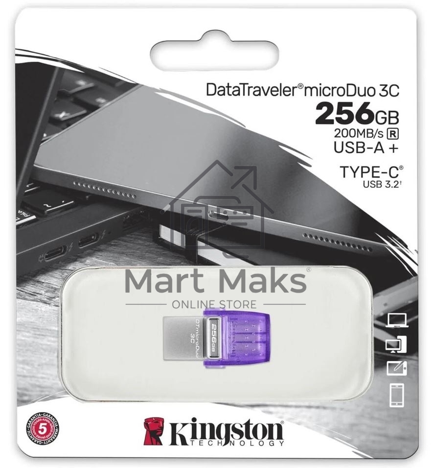 Флешка USB R/W Kingston USB3.2 256GB DTDUO3CG3/256GB