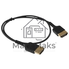 Кабель HDMI C-HM-HM-0.5M Wize,0.5 м, v.2.0, 19M/19M, позол.разъемы, экран, черный, пакет