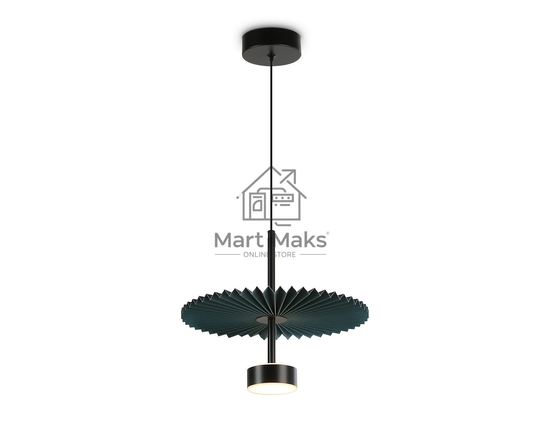 Светильник Ambrella light LH72605 BK/DB черный/синий 6W 3000K D300*260-1770