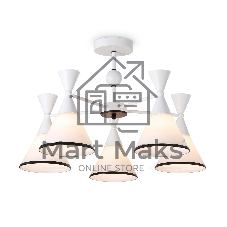 Светильник Ambrella light TR3165/5 WH/BK белый/черный E27/5 max 60W D580*380