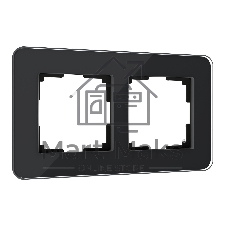 Рамка на 2 поста WERKEL Elite (черный, стекло) W0022448
