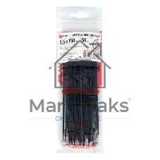 Хомут PROxima P6.6 стандартный (ч), 2.5x150 (50шт) FlexLock