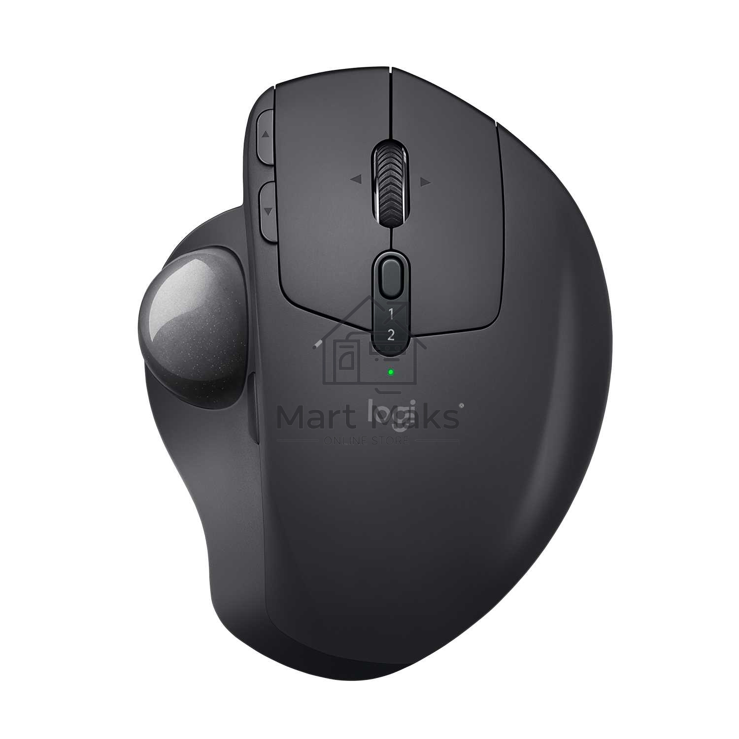 Трекбол беспроводной Logitech MX Ergo графитовый, 2048 dpi, радиоканал, Bluetooth, USB, кнопки - 8