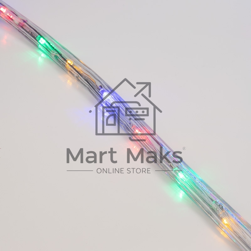 Дюралайт LED, свечение с динамикой (3W) - мульти (RYGB), 24 LED/м, бухта 100м