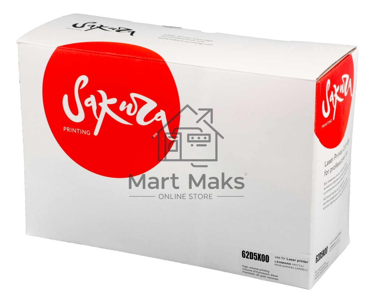 Картридж лазерный Sakura 62D0XA0/62D5X00 для Lexmark MX711/810/811/812, черный, 45 000 к.