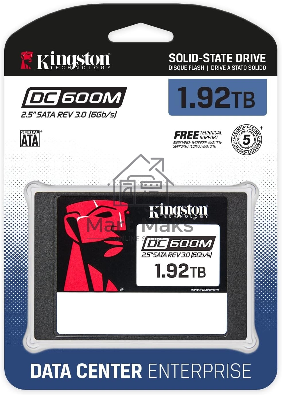 Накопитель SSD Kingston DC600M, 1920GB, SATA III, 2.5