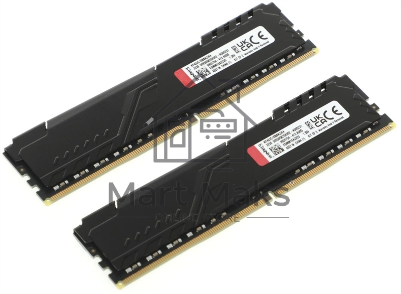Оперативная память Kingston Fury Beast, DDR4, 64GB (2x32GB), 3200MHz, CL16, DIMM, черный