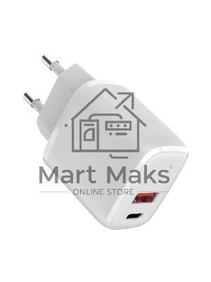 Сетевое зарядное устройство USB QC (20W) + Type C PD (20W), белый Rexant