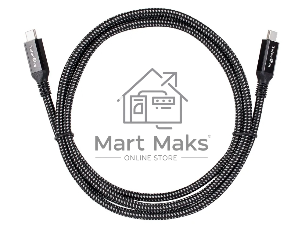 Кабель USB4 TypeCM/CM 8K@30Hz, 40Gbps, PD 240W, медь Telecom 1.5м TUS840-1.5M