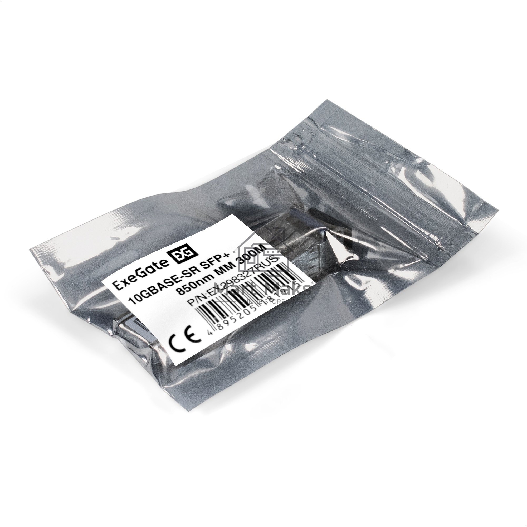 Трансивер SFP+ EXT-10G-MM850-LC2-300M (10GBase-SR для многомодового оптического кабеля, 10 Гбит/с, Tx:850/Rx:850 нм, до 300 м, разъем Duplex LC)