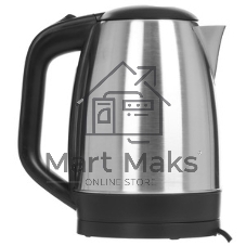 Электрочайник Blackton Bt KT1720SW стальной/черный, 1.7 л, 1800 Вт, скрытый нагревательный элемент
