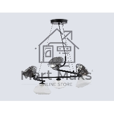 Светильник Ambrella light LH15003/6 BK/FR/SM черный/белый матовый/дымчатый G9*6 max 40W D630*1150