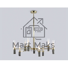 Люстра Ambrella light LH53355/9 GD/CL/WH золото/прозрачный/белый G9*9 max 40W D850*890