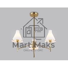 Люстра Ambrella light LH57131/3 BS/FR латунь/белый матовый E14/3 max 40W D650*590