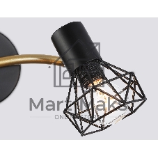 Светильник Ambrella light TR8656/2 BK/GD черный/золото E14/2 max 60W 330*100*185