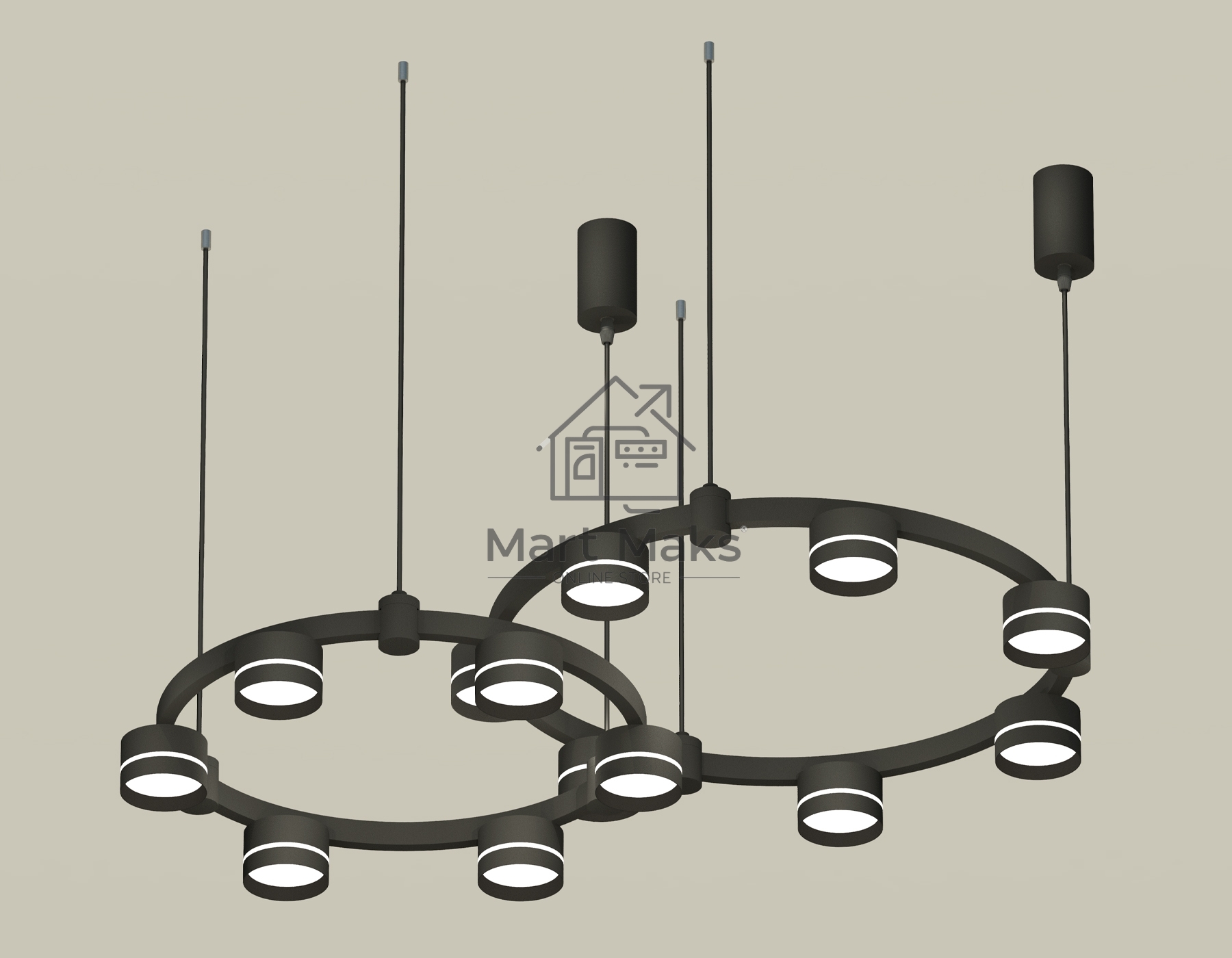 Светильник Ambrella light XR92091005/13 SBK/FR черный песок/белый матовый GX53 (A9209, C9238, C9232, N8462)