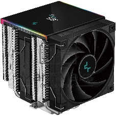 Кулер для процессора DEEPCOOL AK620 DIGITAL SE LGA20XX/1700/1200/115X/AM5/AM4 (9шт/кор, TDP 260W, PWM, DUAL Fan 120мм, 6 тепл. трубок, ARGb, черный) RET (R-AK620-BKADMN-GJD)
