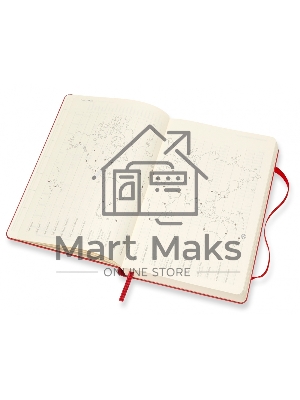 Ежедневник Moleskine CLASSIC DAILY LARGE 130х210мм 400стр. фиксирующая резинка красный