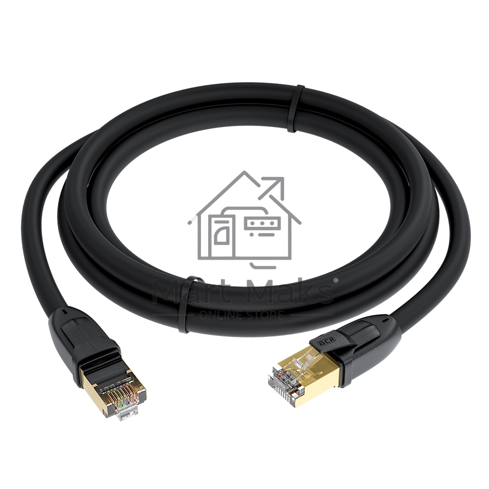 Патч-корд GCR PROF прямой 3.0m, FTP медь кат.6, позолоч. контакты и  коннектор, 25 AWG, Deluxe ethernet high speed 10 Гбит/с, RJ45, T568B, GCR-52550