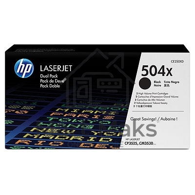 Картридж лазерный HP CE250XD черный двойная упаковка для CLJ CP3525, CM3530 2 х 10 500 стр.