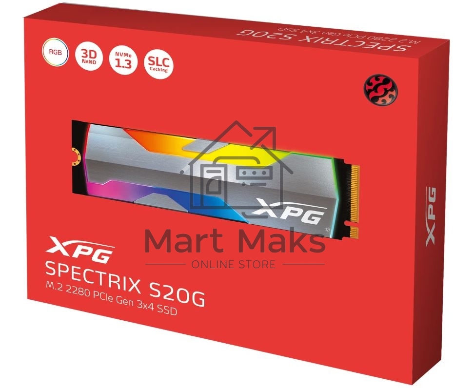 Накопитель SSD ADATA 1Tb SSD M.2 XPG SPECTRIX S20G [ASPECTRIXS20G-1T-C]