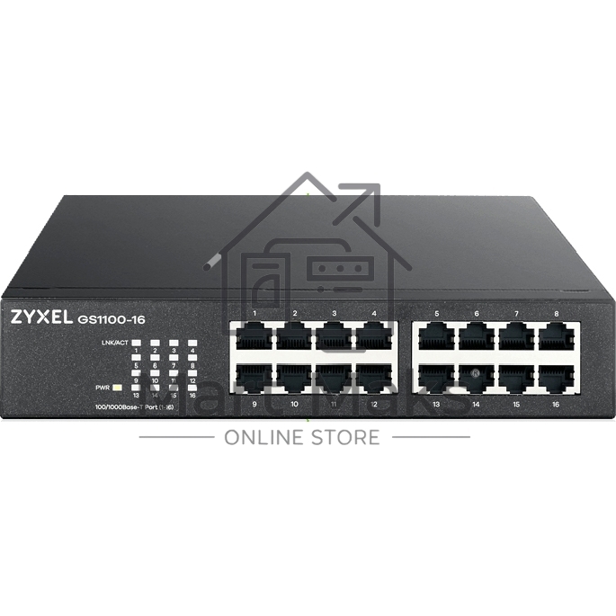 Коммутатор Zyxel GS1100-16-EU0103F 16G неуправляемый