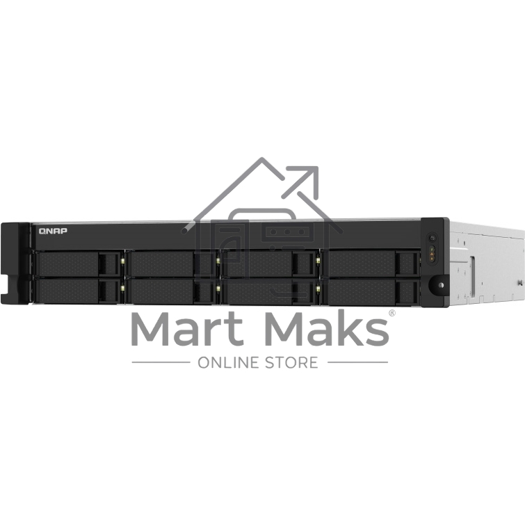 Сетевое хранилище без дисков SMB QNAP TS-832PXU-RP-4G 8-Bay 2U rackmount NAS, AL324 quad-core 1.7 GHz, 1x4GB DDR4 RAM (max 1x16GB), SATA 6Gb/s, 2x 10GbE SFP+ LAN, 2x 2.5 GbE LAN, 2xPSU. W/o RAIL-B02