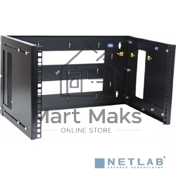 Кронштейн настенный ЦМО 9U, регулируемая глубина 300-450 мм, черный КНО-М-9U-9005